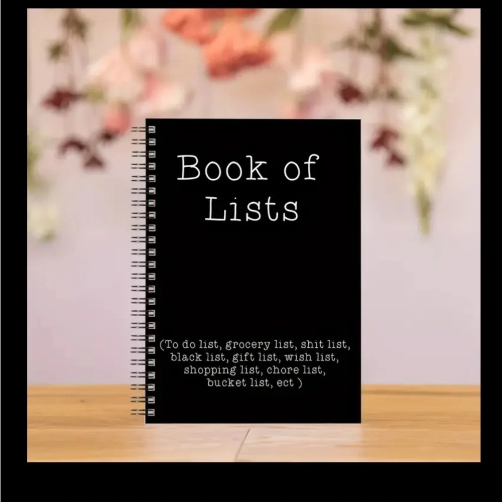 Black Spiral Notebook - Humorous Book of Lists